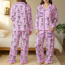 Gift For Yourself,Gift For Women,Gift For Mother,Gift For Grandma,Love,German - Diese Oma Mama Gehört Ihren Enkelkindern - Personalisiertes Satin-Pyjama-Set