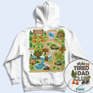 Gift For Father,Humorous,Custom Text - Dinosaur Road Car Race Track Tired Dad Club Funny - Personalized T Shirt