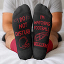 Football (Soccer), Gift For Yourself, Confident, Icon - Do Not Disturb I'm Watching Soccer Baseball Football Hockey - Personalized Crew Socks