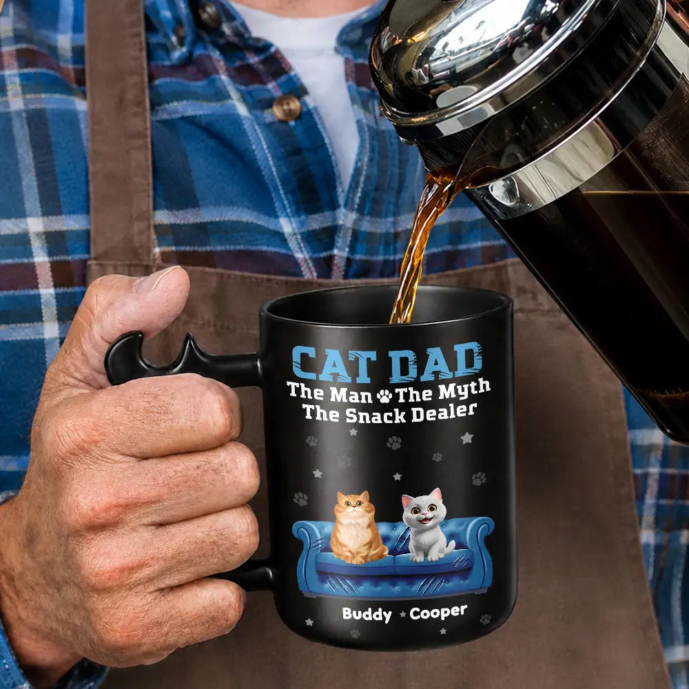 Gift For Men,Pet Lovers,Dog Lovers,Dog Dad,Dog Mom,Cat Lovers,Cat Mom,Cat Dad,Pet Dad,Pet Mom,Non-Eng,Icon,Playful - Dog Cat Dad The Snack Dealer - Personalized Wrench Shaped Handle Mug