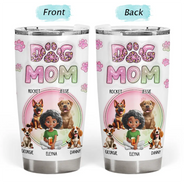 Dog Dad,Dog Mom,Happy - Dog Dad Dog Mom Cute Fur Baby Printed Glitter - Personalized Tumbler
