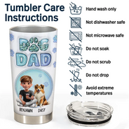 Dog Dad,Dog Mom,Happy - Dog Dad Dog Mom Cute Fur Baby Printed Glitter - Personalized Tumbler