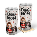 Pet Lovers,Pet Mom,Pet Dad,Dog Lovers,Dog Mom,Dog Dad,Happy - Dog Dad Dog Mom Pawprints 3D Effect - Personalized Tumbler