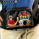 Gift For Husband,Gift For Men,Gift For Father,Dog Lovers,Dog Dad,Happy,Gift For Yourself - Dog Dad The Man The Myth The Legend - Personalized Crossbody Belt Bag