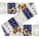 Dog Lovers,Dog Mom,Dog Dad,Christmas,Happy - Dog Lover A Bond That Can't Be Broken 3D Effect - Personalized Wool Scarf With Tassel