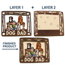 Happy, Dog Lovers, Dog Dad, Pet Lovers, Dog Mom - Dog Mom Dog Dad - Personalized Custom Shaped Car Visor Clip