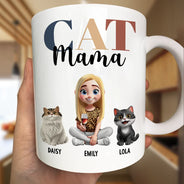 Dog Lovers,Pet Lovers,Dog Mom,Dog Dad,Cat Lovers,Cat Mom,Cat Dad,Pet Mom,Pet Dad - Dog Mom Dog Dad Cat Mom Cat Dad - Personalized Mug

