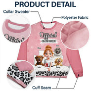 Pet Lovers,Pet Mom,Pet Dad,Dog Lovers,Dog Mom,Dog Dad,Christmas,Love - Dog Mom Dog Dad Official Sleep Shirt - Personalized Unisex Ugly Sweater