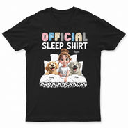 Pet Lovers,Pet Mom,Pet Dad,Dog Lovers,Dog Mom,Dog Dad,Gift For Yourself,Gift For Women,Gift For Men,Happy - Dog Mom Official Sleep Shirt - Personalized T Shirt