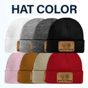 Dog Lovers,Dog Mom,Dog Dad,Dog Couple,New baby,New Dad,New Mom,Happy,Top Market - Dog New Best Friend New Baby - Personalized Beanie With Leather Patch