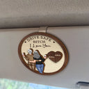 Gift For Bestie,Gift For Sisters,Happy - Drive Safe Bestie I Love You - Personalized Custom Shaped Car Visor Clip