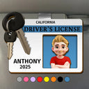 Gift For Yourself,Gift For Women,Gift For Men,Happy - Driver's License 3D Effect - Personalized Custom Shaped Car Visor Clip