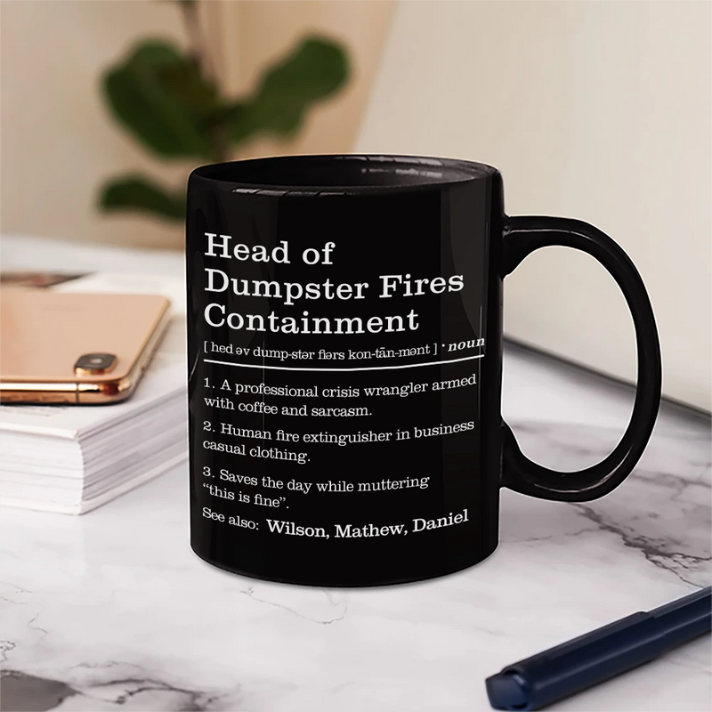 Gifts For Colleagues,Gift For Women,Gift For Men,Funny - Dumpster Fire Response Team Definition - Personalized Mug