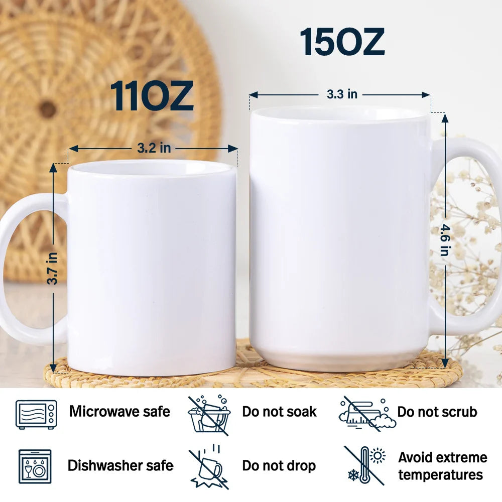 Gift For Grandma,Grandpa - Grandkids,Grandma - Grandkids,Gift For Grandpa,Happy - 3D Inflated Effect Stick Figure Grandkids Make Life More Grand - Personalized White Edge-to-Edge Mug