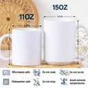 Gift For Grandma, Gift For Mother, Love, Happy - Hand In Hand Birth Flower Grandma Mom - Personalized White Edge-to-Edge Mug