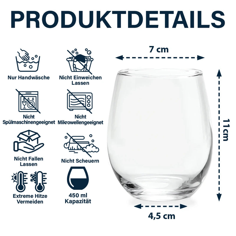 Gift For Bestie,Old Best friends,Best friends' Hobby,Happy,Non-Eng - Niemand Wird Jemals So Viel Spaß Mit Uns Haben Wie Wir Selbst Beste Freundin - Personalisierte Weingläser Ohne Stiel