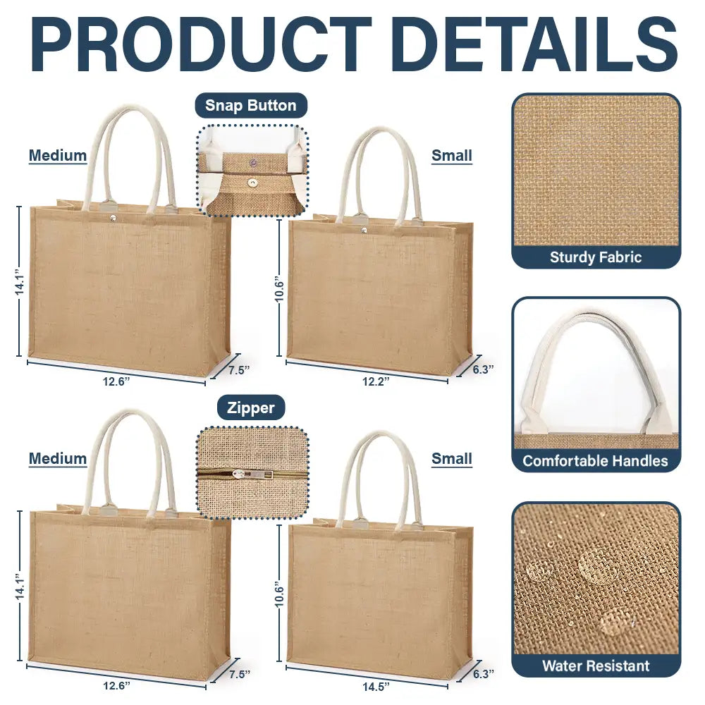 Gift For Grandma, Summer, Adorable, Icon - Toile De Jouy Sea Turtle - Personalized Jute Beach Bag