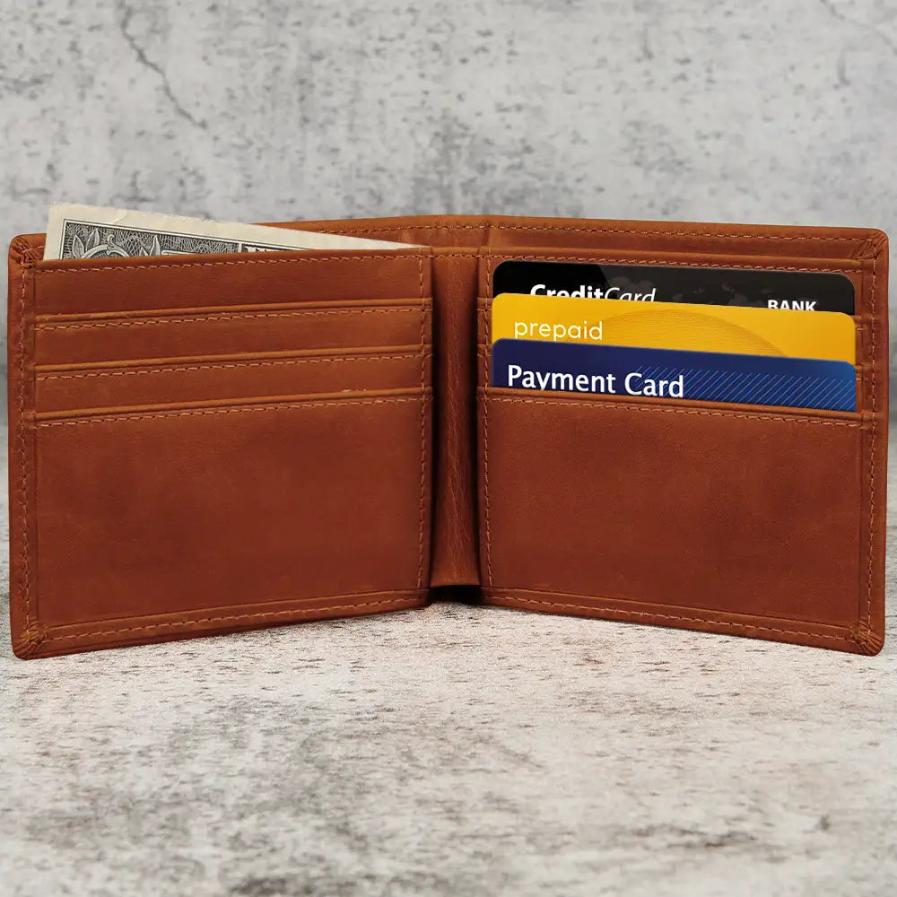 Best Dad Grandpa Ever - Personalized Leather Wallet
