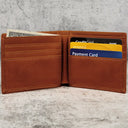 Grandpa Dad Kids Handprints - Personalized Leather Wallet