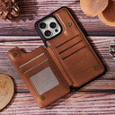 Hand Prints Dad Grandpa - Personalized Leather Flip Wallet Phone Case
