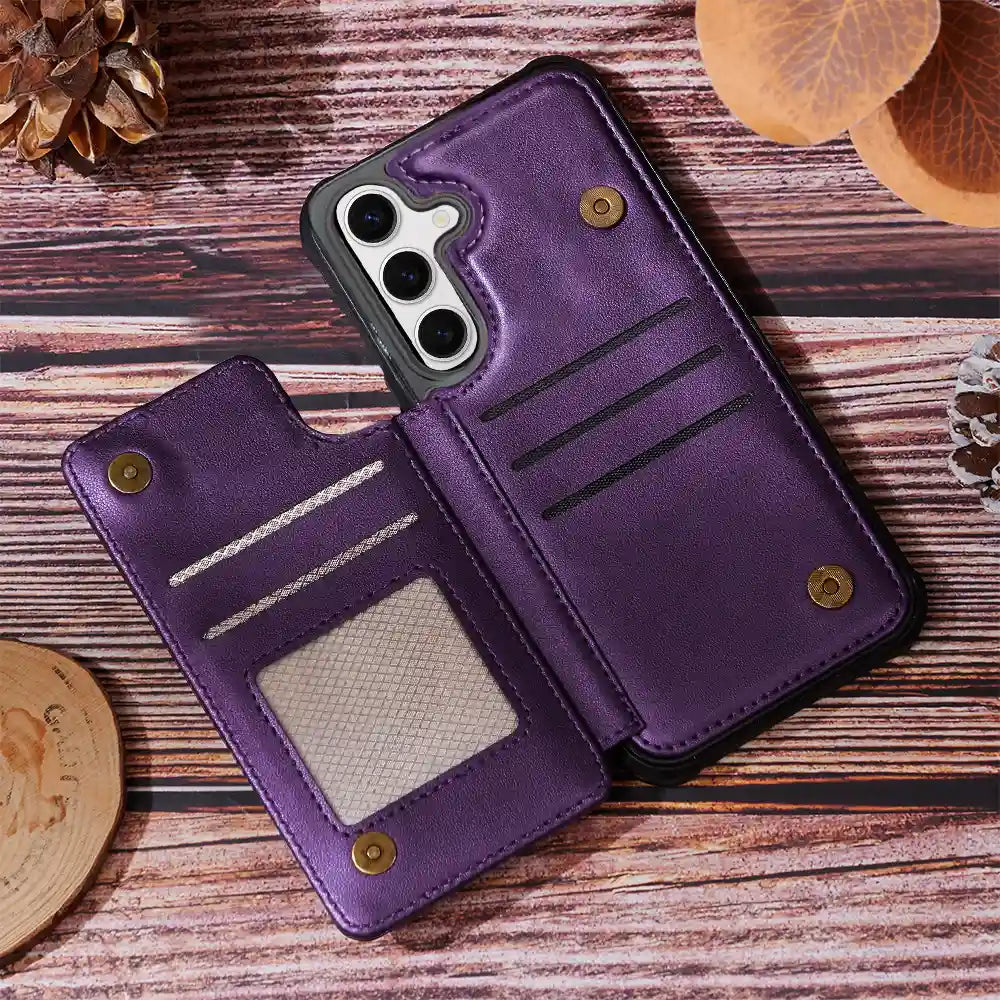 Cute Dogs And Cats Aesthetic Pattern - Personalized Leather Flip Wallet Phone Case