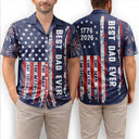 No Custom,America 250th,Independence Day - Early US Flag America Best Dad Ever The Man The Myth - Hawaiian Shirt