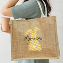 Easter, Happy, Gift For Kids, Parents - Easter Egg Hunt - Personalized Jute Beach Bag