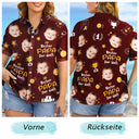Gift For Men,Gift For Father,Gift For Grandpa,Happy,Non-Eng,German - Eigenes Foto Bester Opa Der Welt Trophäen-Papa - Personalisiertes Hawaiihemd