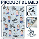 Gift For Grandpa,Sport Dad,Gift For Father,Happy,Custom Photo,Non-Eng,German - Eigenes Foto Bester Papa Von Par Lustiges Kind - Personalisiertes Golf-Handtuch