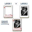 Gift For Couples,Gift For Husband,Gift For Wife,Gift For Boyfriend,Gift For Girlfriend,LGBT,Love,French - Eigenes Foto Spielkarte Fahr Vorsichtig - Personalisierter Individuell Geformter Auto-Sonnenblende-Clip