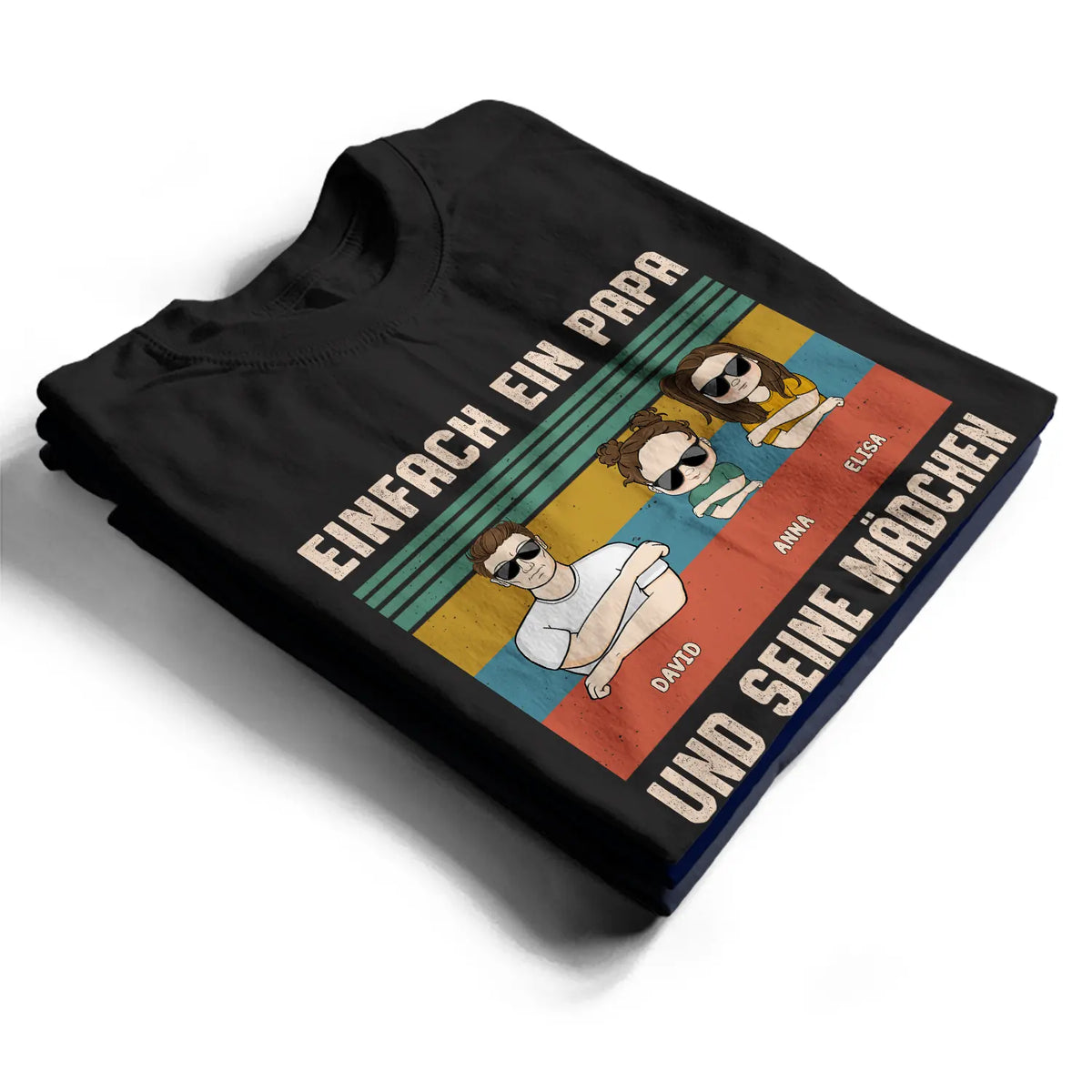 Non-Eng,German,Gift For Men,Gift For Father,Happy,Dad - Daughters (Adult),Dad - Daughters (Young),Dad - Sons,Dad - Children - Einfach Ein Papa Und Sein Mädchen - Geschenk Für Den Vater - Personalisiertes T Shirt