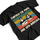 Non-Eng,German,Gift For Men,Gift For Father,Happy,Dad - Daughters (Adult),Dad - Daughters (Young),Dad - Sons,Dad - Children - Einfach Ein Papa Und Sein Mädchen - Geschenk Für Den Vater - Personalisiertes T Shirt