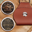 Old Couples,Romantic,Gift For Couples,Vector - Elderly Couples My Wife My Husband My Soulmate My Everything - Personalized Leather Pocket Hug