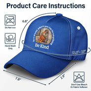 Punch Monkey,Gift For Yourself,Love,Gift For Bestie,Gift For Women,Gift For Men - Embroidery Effect In A World Where You Can Be Anything Be Kind - Personalized Classic Cap