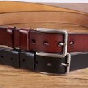 Gift For Grandpa,Gift For Father,Happy,Gift For Men,Stick Figure - This Grandpa Dad Belongs To Kids Pet - Personalized Engraved Leather Belt