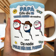 Gift For Husband,Gift For Men,Parents,Gift For Father,Spanish,Top Market,Non-Eng,Icon,Humorous - Este Día No Tendría Sentido - Efecto Puff 3D - Taza Blanca Personalizada Con Impresión De Borde A Borde