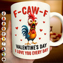 Old Couples, Gift For Couples, Gift For Husband, Gift For Wife, Gift For Boyfriend, Gift For Girlfriend, Funny - F Caw F Valentine's Day - Personalized Mug