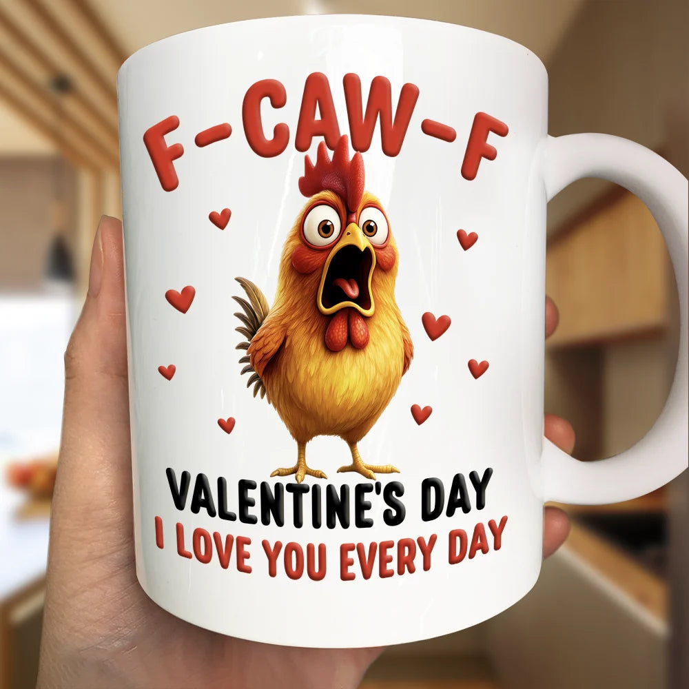 Old Couples, Gift For Couples, Gift For Husband, Gift For Wife, Gift For Boyfriend, Gift For Girlfriend, Funny - F Caw F Valentine's Day - Personalized Mug
