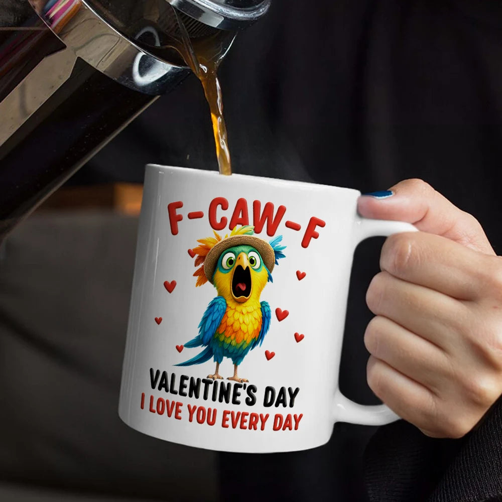 Old Couples, Gift For Couples, Gift For Husband, Gift For Wife, Gift For Boyfriend, Gift For Girlfriend, Funny - F Caw F Valentine's Day - Personalized Mug