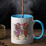Besties Old Besties Old And Senile - Gift For Best Friends - Personalized Custom Accent Mug