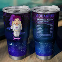Chibi Zodiac Nutrition Facts - Birthday Gift For Women, Besties, Sisters - Personalized Custom 30 Oz Tumbler