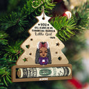 Financial Burden - Christmas Gift For Son Daughter - Personalized Wooden Cutout Ornament, Money Holder Ornament