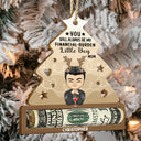 Financial Burden - Christmas Gift For Son Daughter - Personalized Wooden Cutout Ornament, Money Holder Ornament