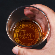 To Dad From The Reasons You Drink - Personalized Engraved Whiskey Glass