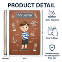 Car Mermaid Unicorn Dinosaur Astronaut Kids - Personalized Leather Journal