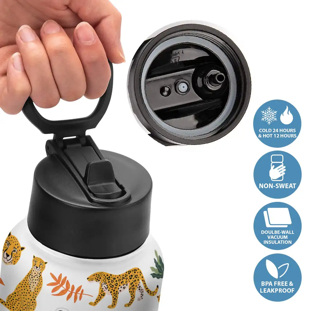 Monogram Letter Unicorn Butterfly Dino Animals - Personalized Kids Water Bottle