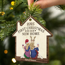 Gift For Couples - First Christmas In Our New Home - Personalized Custom Shaped Wooden Ornament