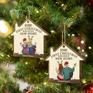 First Christmas In Our New Home - Personalized Custom Shaped Wooden Ornament