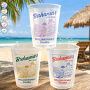 Playful,Beach,Family,Summer,Custom Text - Family Besties Summer Vacation Party - Personalized Frosted Cups
