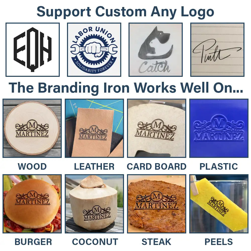 Happy,Family - Family Branding Name Monogram - Personalized Grilling Branding Stamp